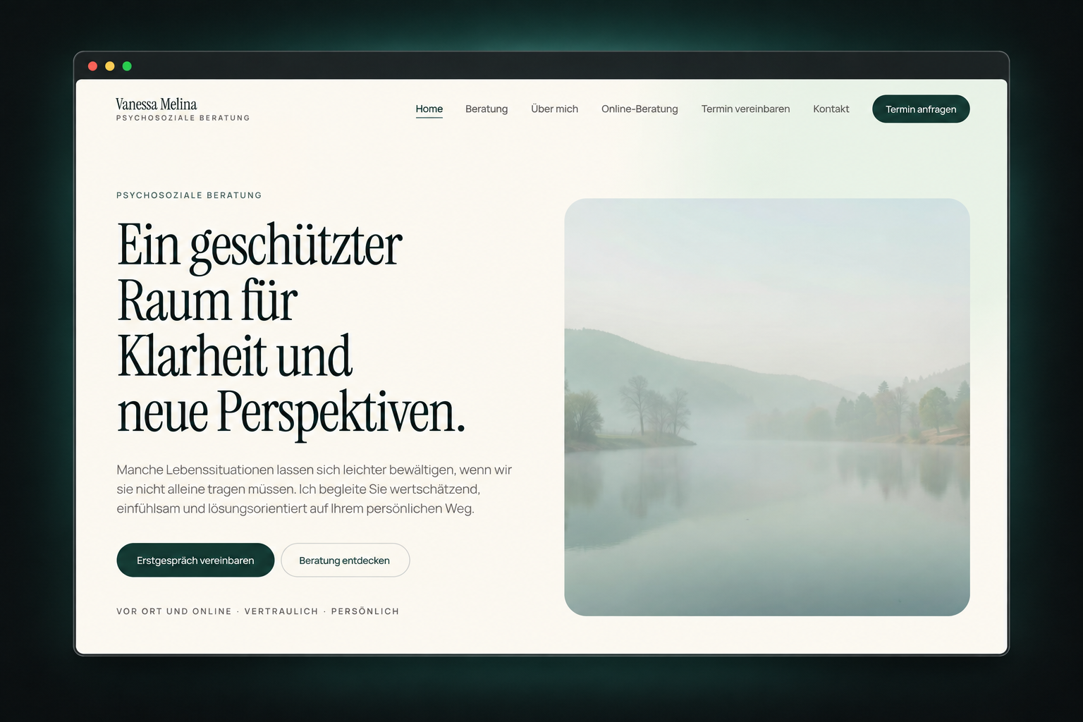 Vorschau der Website melina-psychosozialeberatung.ch